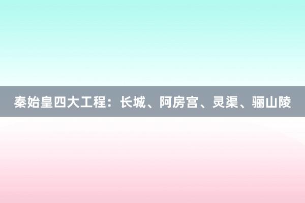 秦始皇四大工程：长城、阿房宫、灵渠、骊山陵